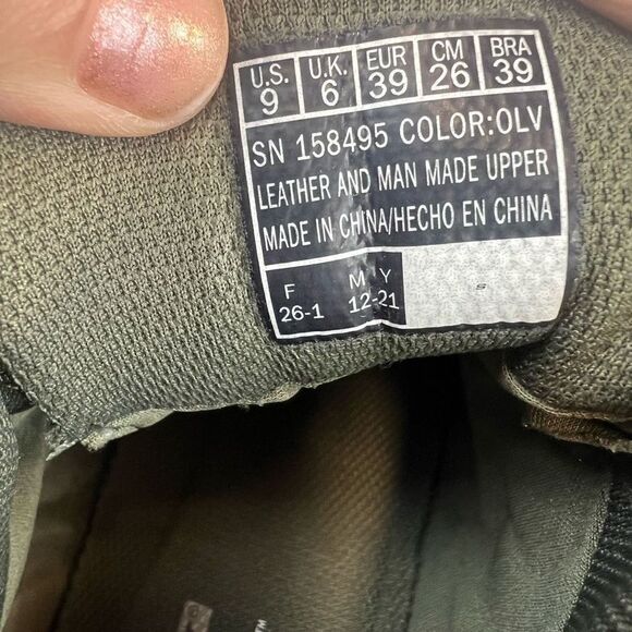 Skechers Women's Glide-Step Atlan Goodyear Hiking Boot Olive Green Tan Size 9 - Picture 8 of 9